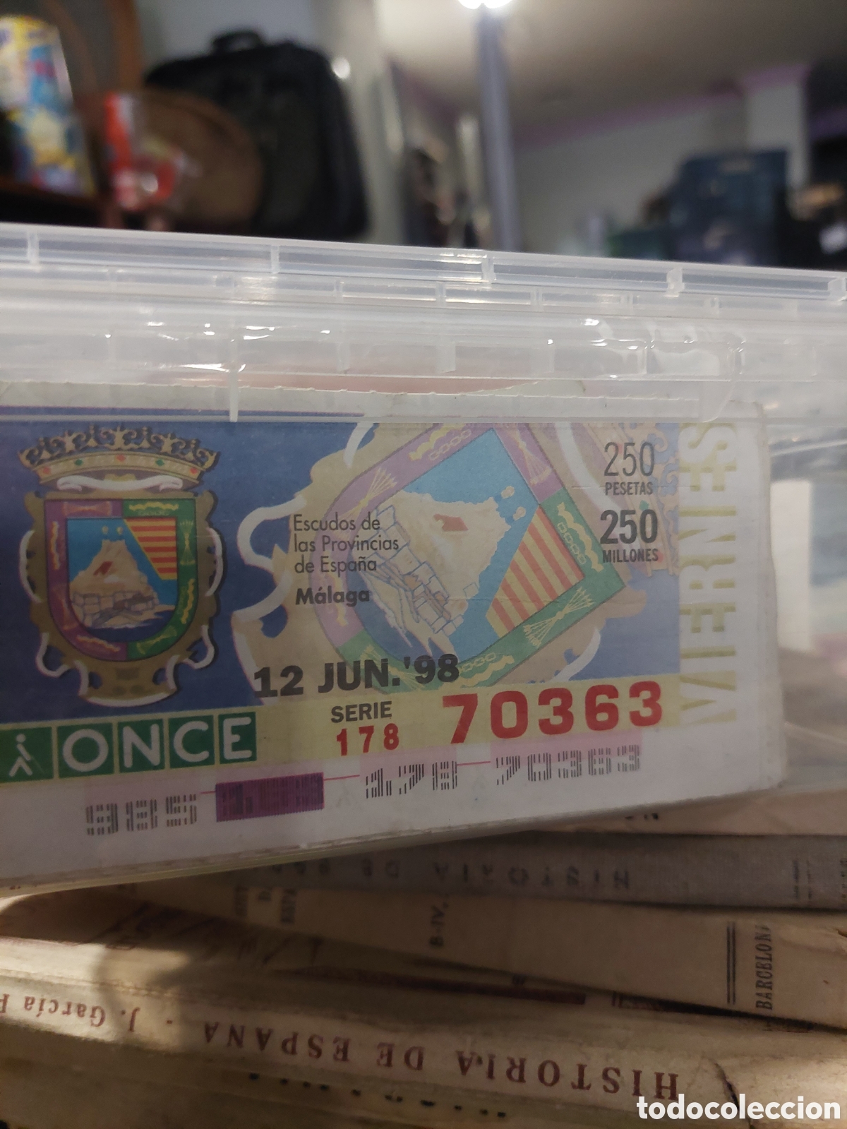 Cupones ONCE: CAJA CO NCIENTOS D&Eacute;CIMOS ONCE 1998 - Foto 2