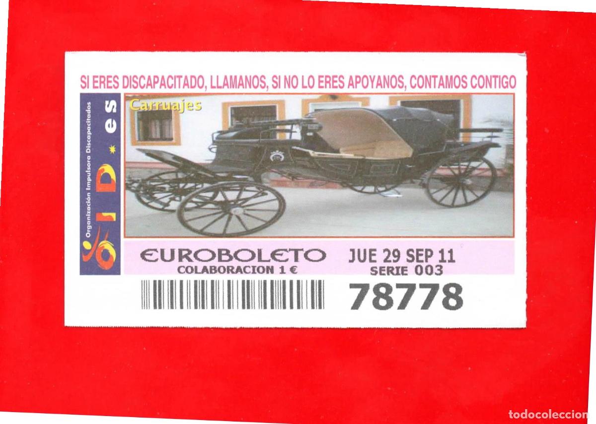 Cupones ONCE: Cup&oacute;n OID 2011 Carruajes-J03 - Foto 1
