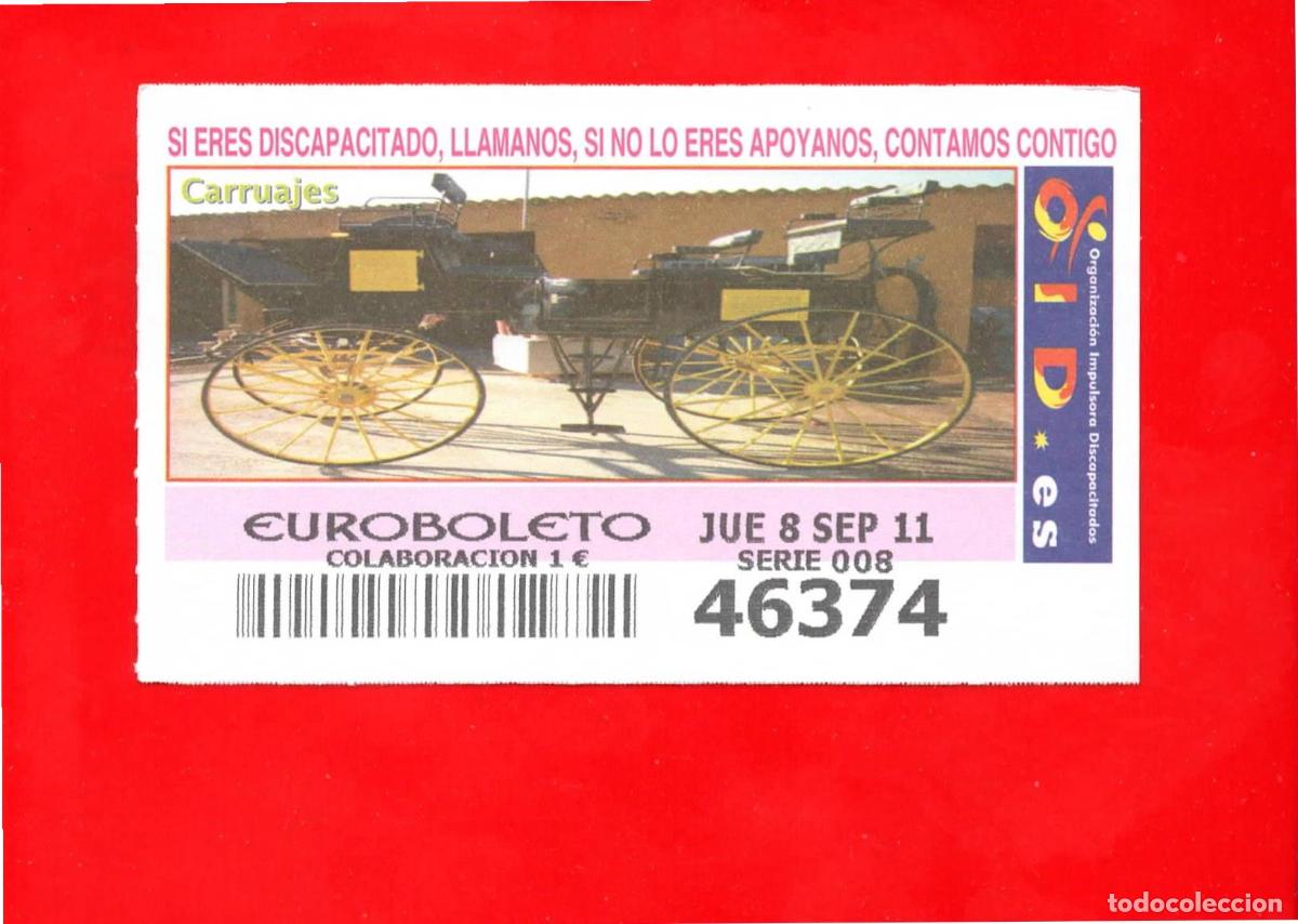 Cupones ONCE: Cup&oacute;n OID 2011 Carruajes-J08 - Foto 1