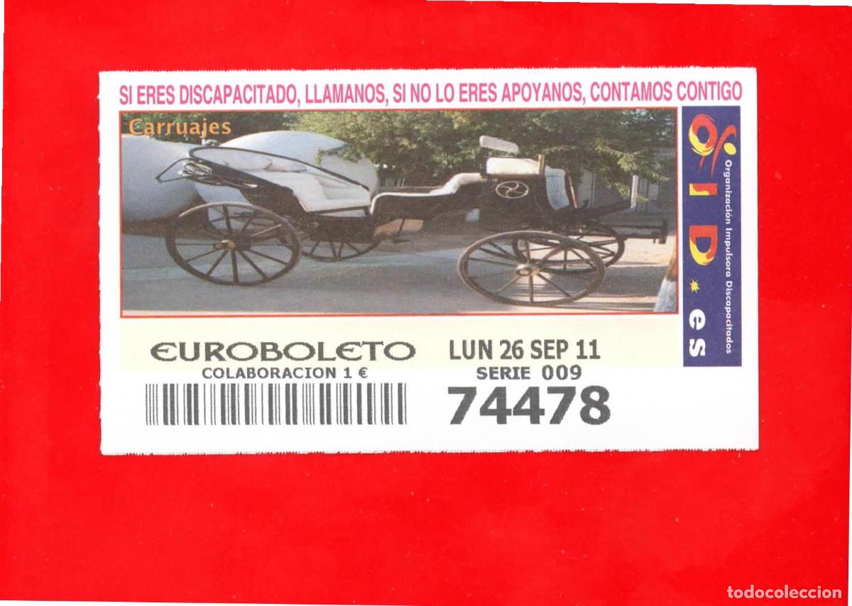 Cupones ONCE: Cup&oacute;n OID 2011 Carruajes-L09 - Foto 1