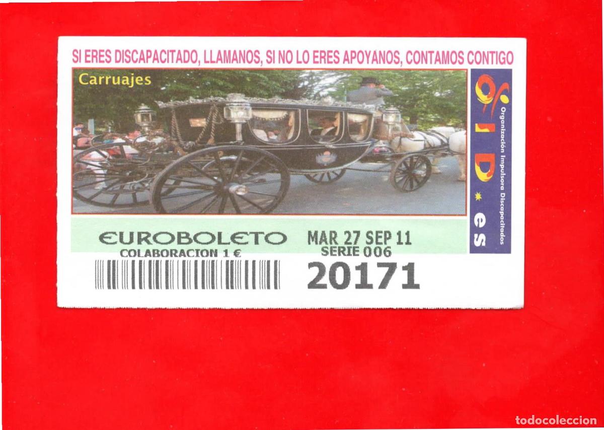 Cupones ONCE: Cup&oacute;n OID 2011 Carruajes-M06 - Foto 1