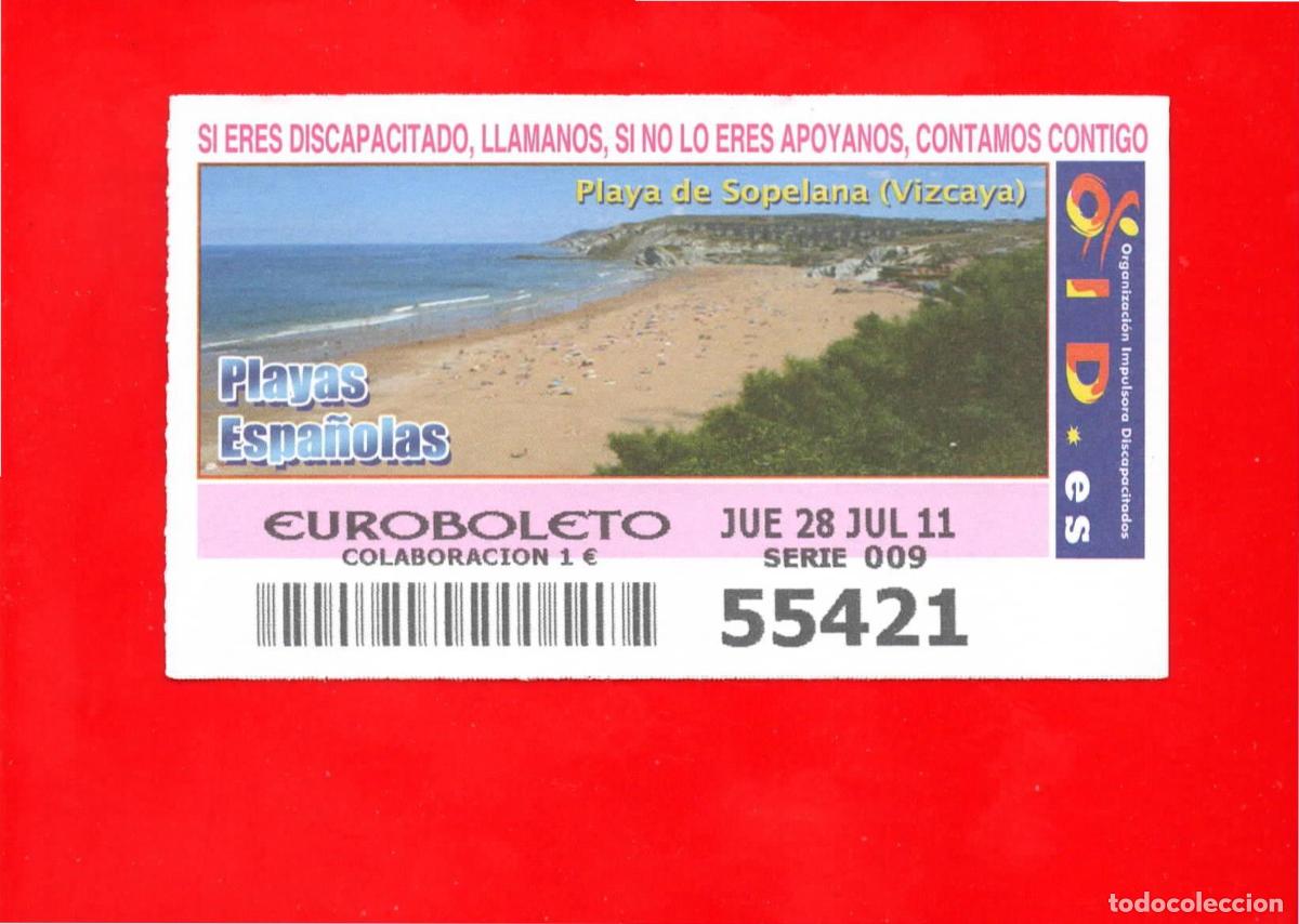 Cupones ONCE: Cup&oacute;n OID 2011 Playas Espa&ntilde;olas-J09 - Foto 1