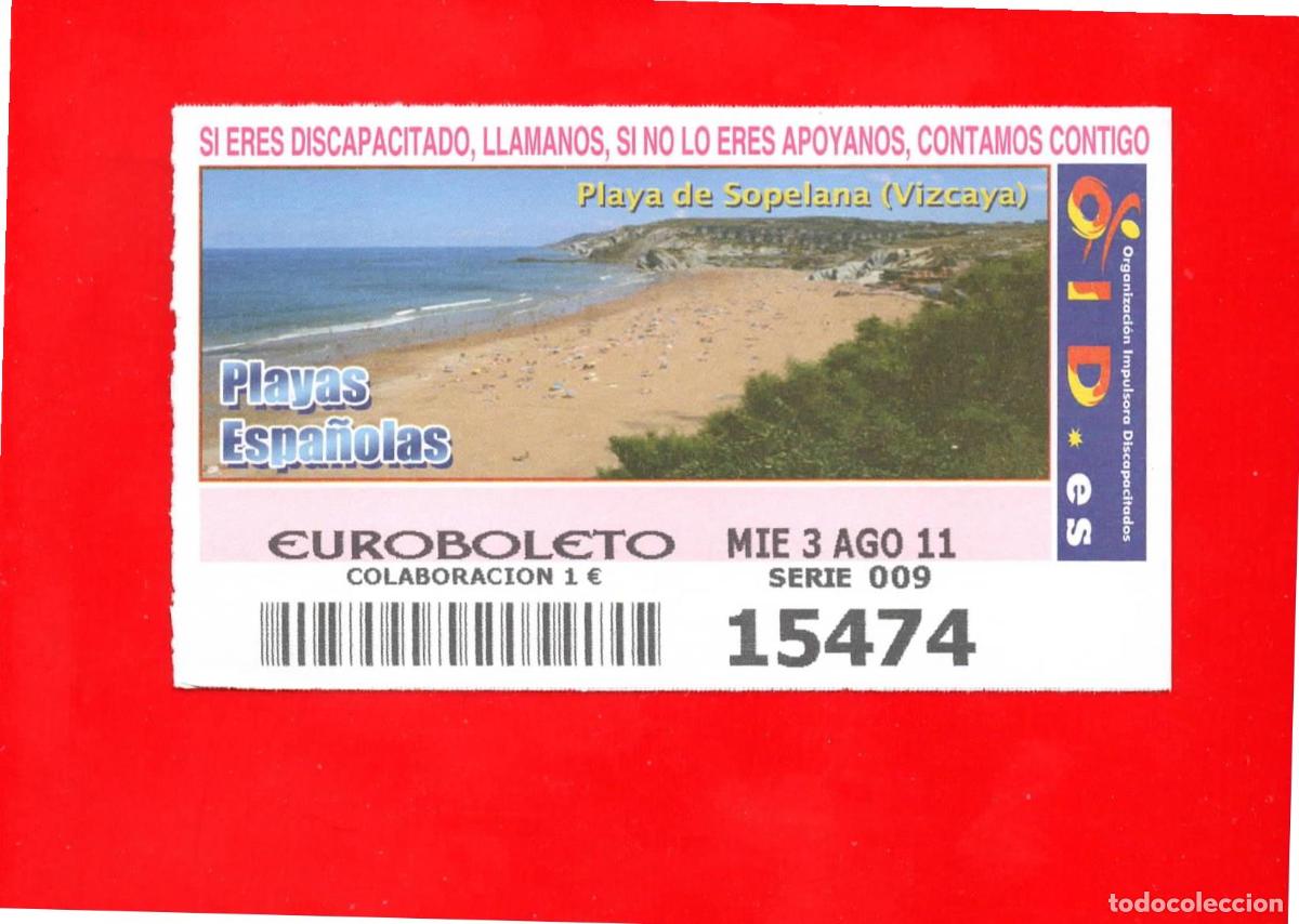 Cupones ONCE: Cup&oacute;n OID 2011 Playas Espa&ntilde;olas-X09 - Foto 1