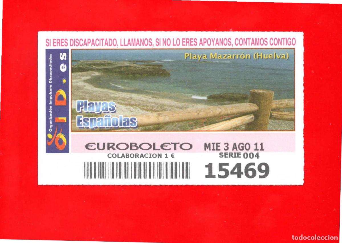 Cupones ONCE: Cup&oacute;n OID 2011 Playas Espa&ntilde;olas-X04 - Foto 1