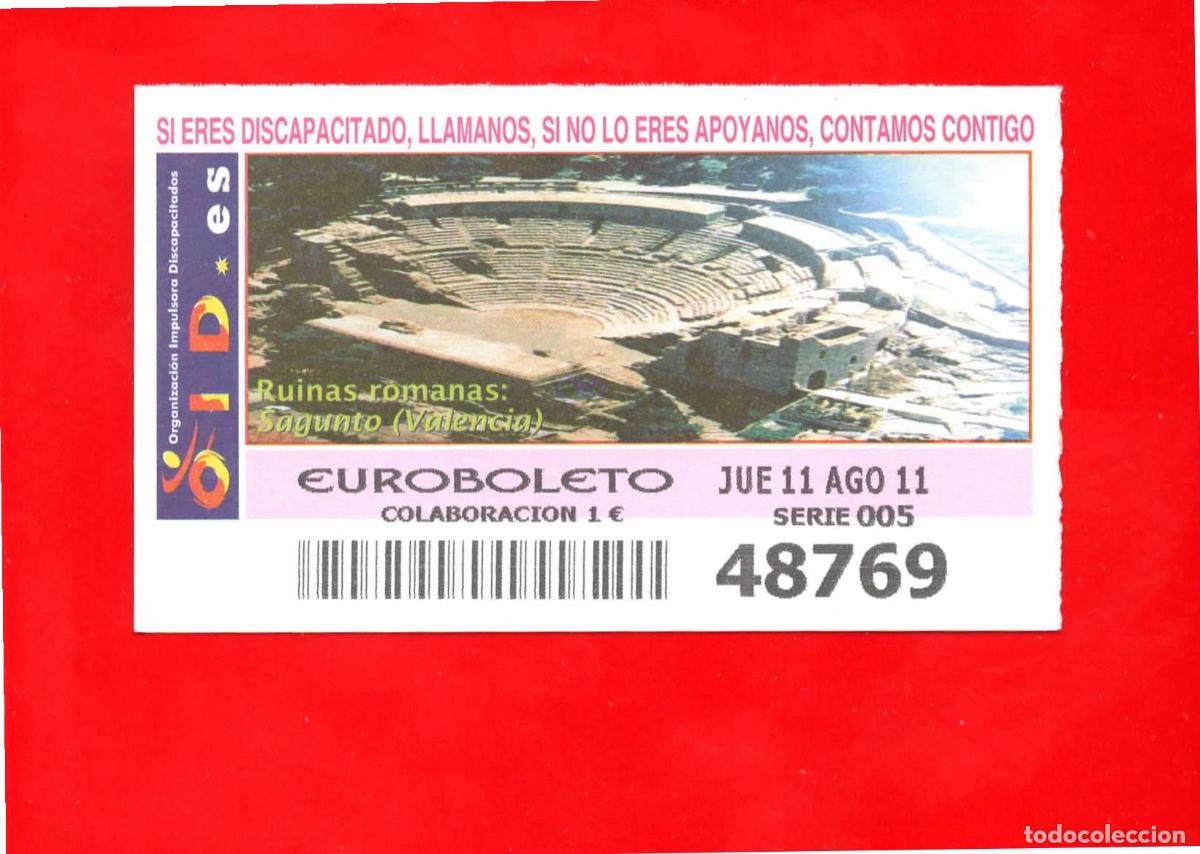 Cupones ONCE: Cup&oacute;n OID 2011 Ruinas Romanas-J05 - Foto 1