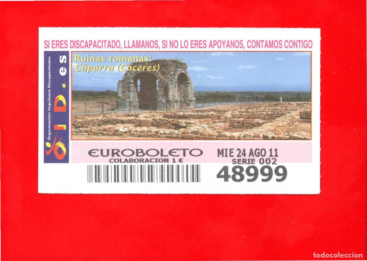 Cupones ONCE: Cup&oacute;n OID 2011 Ruinas Romanas-X02 - Foto 1