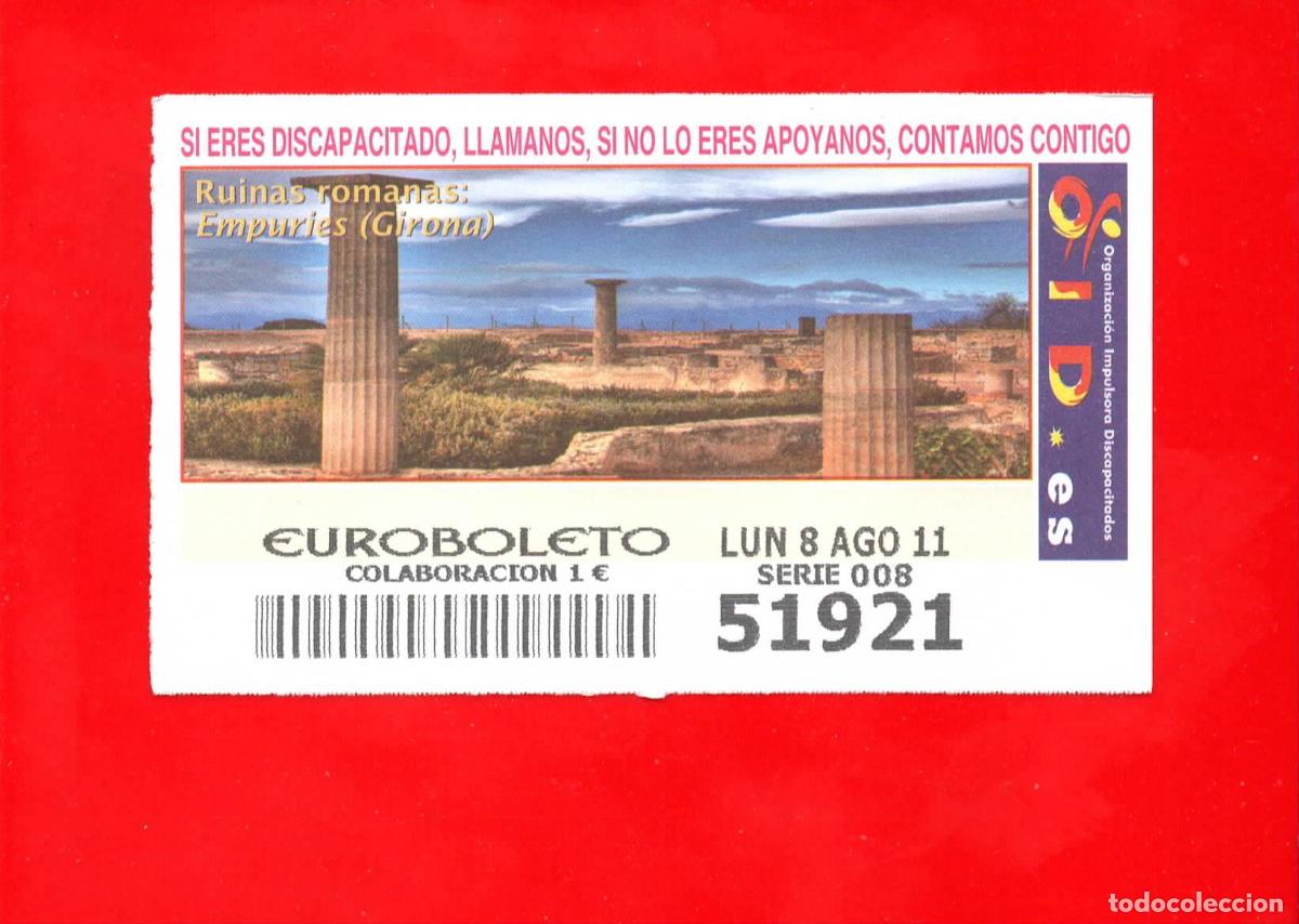 Cupones ONCE: Cup&oacute;n OID 2011 Ruinas Romanas-L08 - Foto 1