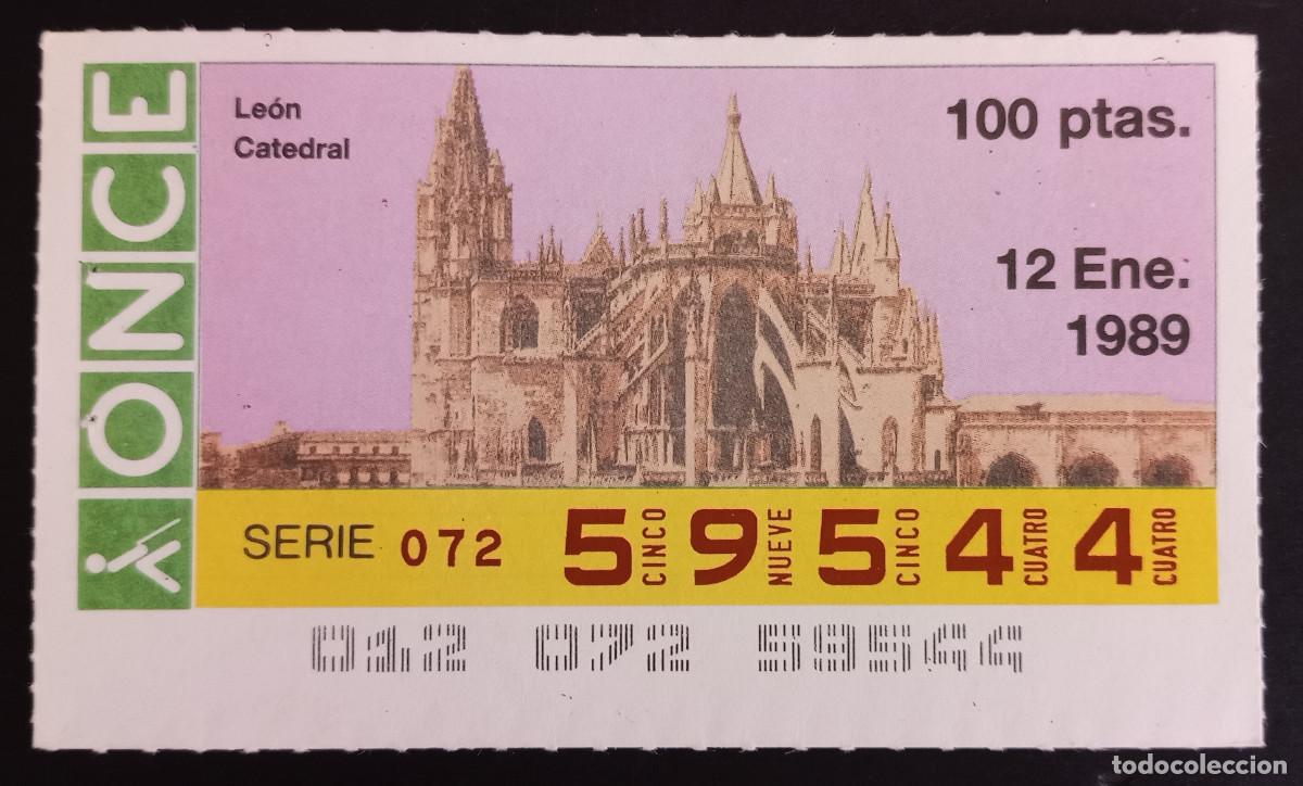 Billets ONCE: CUP&Oacute;N ONCE - 12-ENERO-1989 - LE&Oacute;N, CATEDRAL