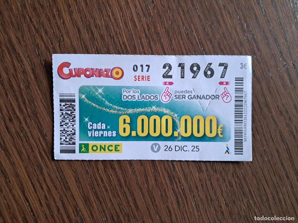 Cupones ONCE: cup&oacute;n once 26-12-25, cuponazo del viernes.