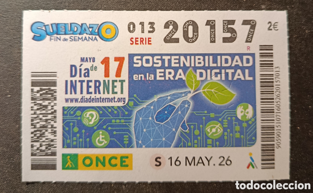 Cupones ONCE: N&deg; 20157 (16/MAYO/2026)