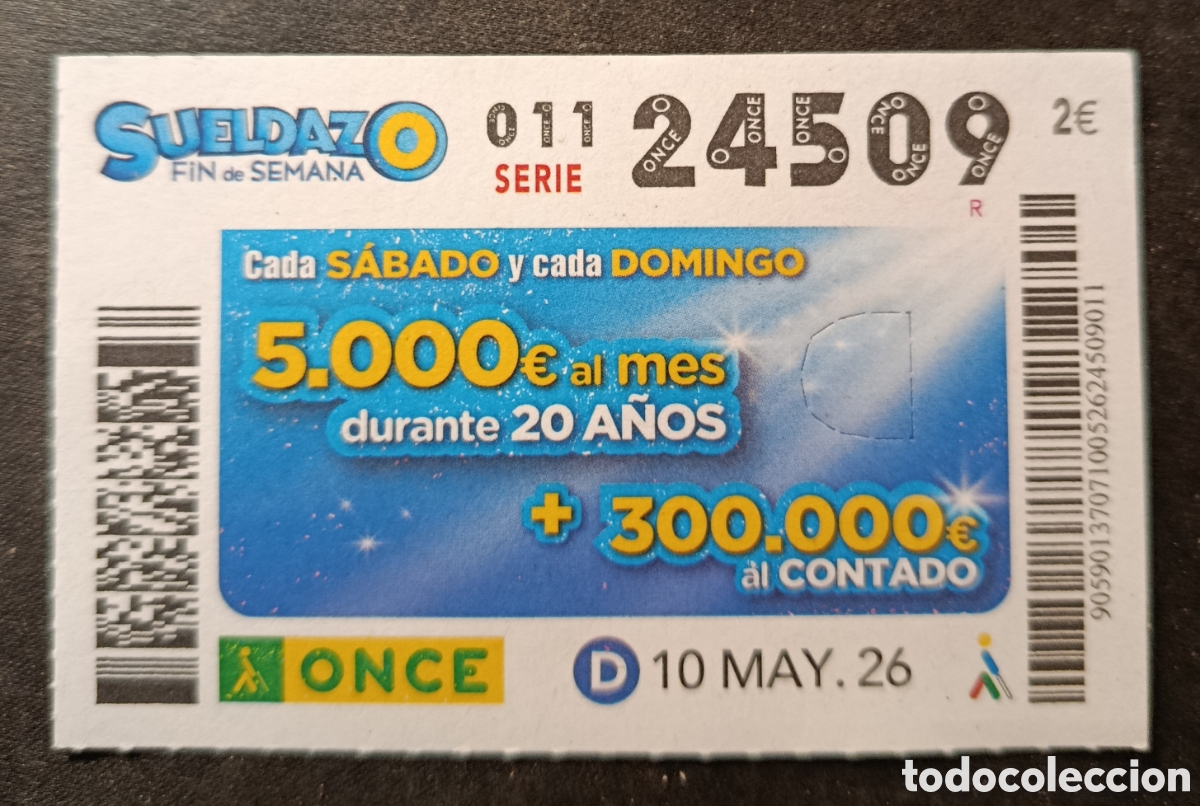 Cupones ONCE: N&deg; 24509 (10/MAYO/2026)