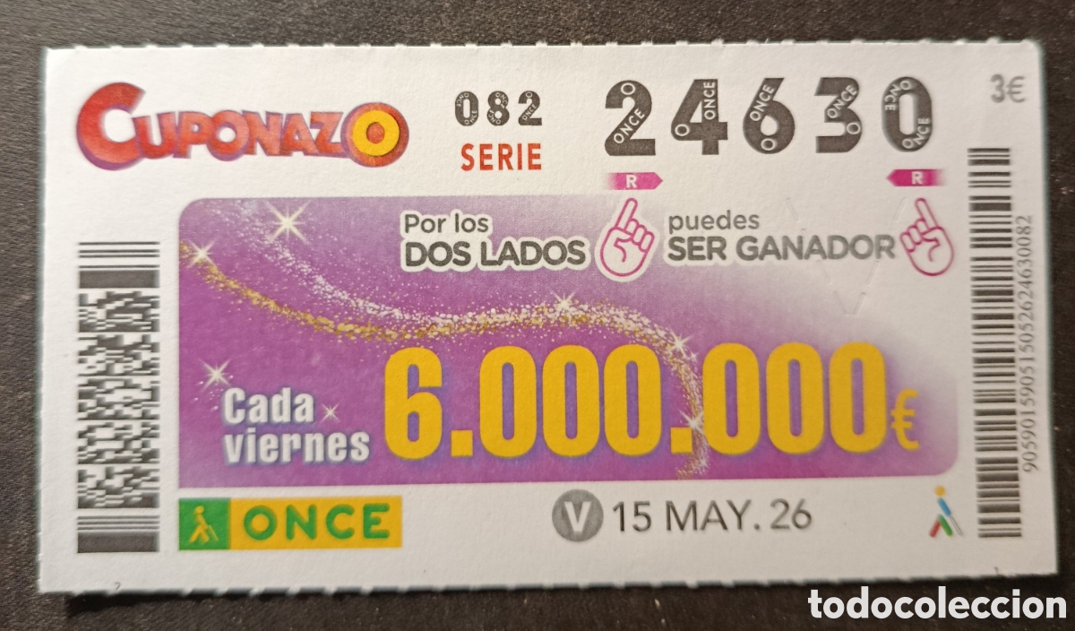 Cupones ONCE: N&deg; 24630 (15/MAYO/2026)