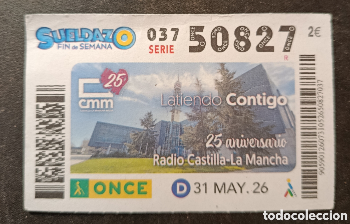 Cupones ONCE: N&deg; 50827 (31/MAYO/2026)-CASTILLA-LA MANCHA
