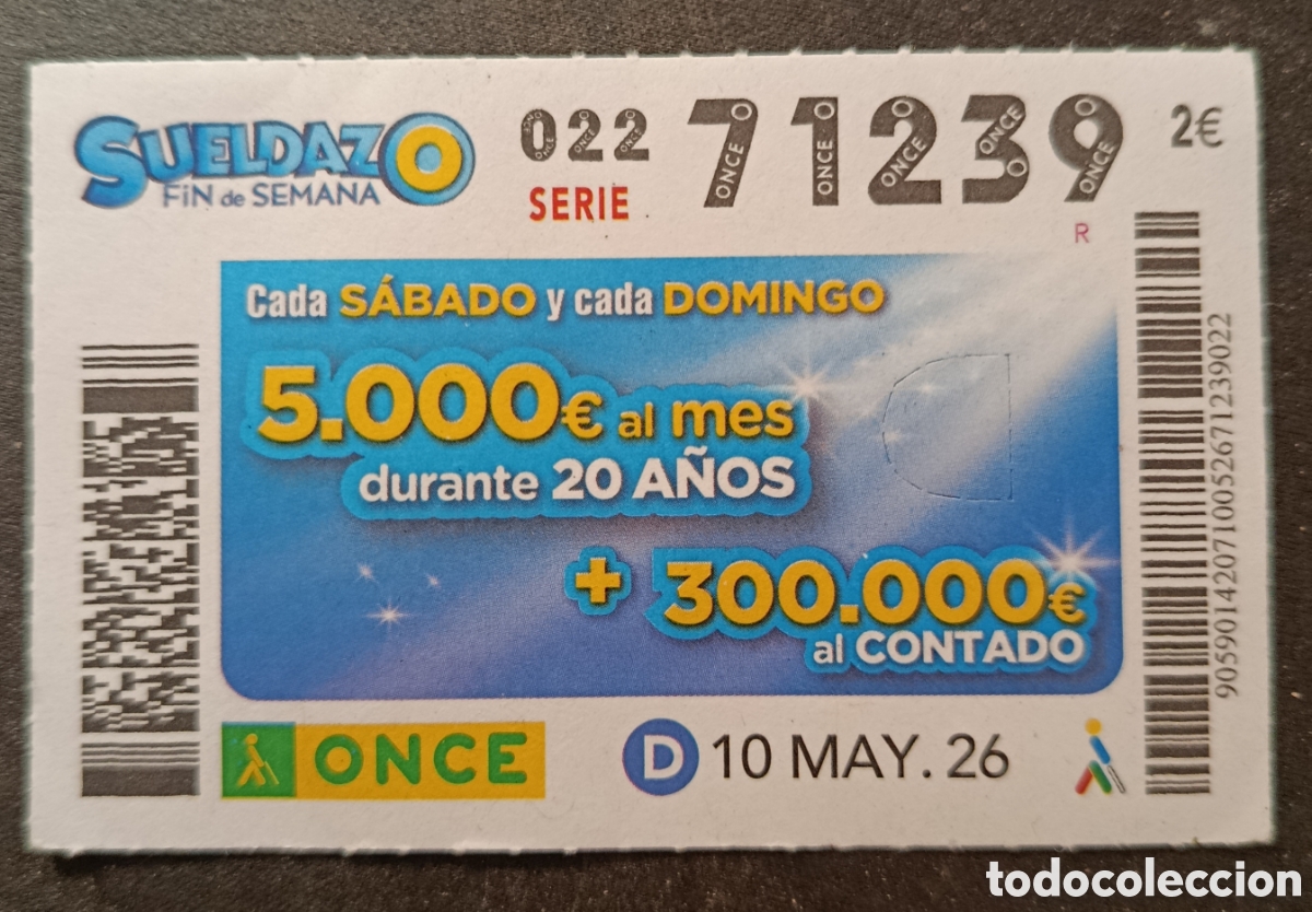 Cupones ONCE: N&deg; 71239 (10/MAYO/2026)