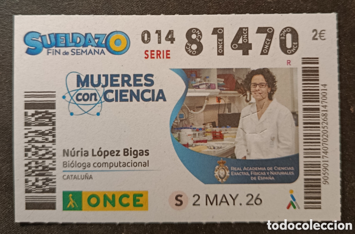 Cupones ONCE: N&deg; 81470 (2/MAYO/2026)-CATALU&Ntilde;A