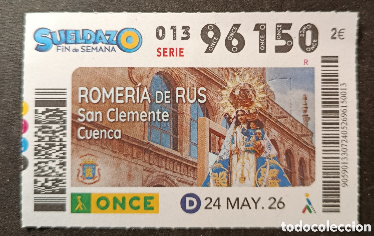 Cupones ONCE: N&deg; 96150 (24/MAYO/2026)-CUENCA