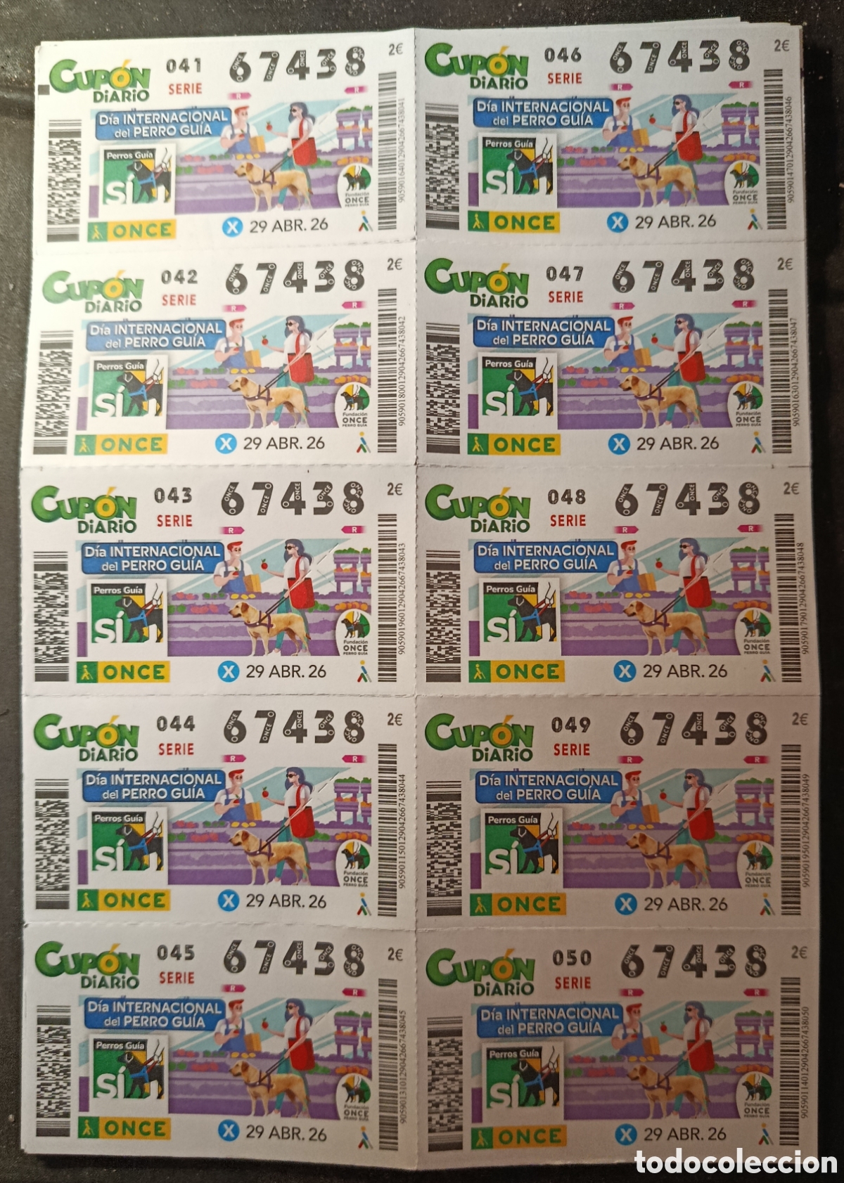 Cupones ONCE: N&deg; 67438 (29/MAYO/2026)
