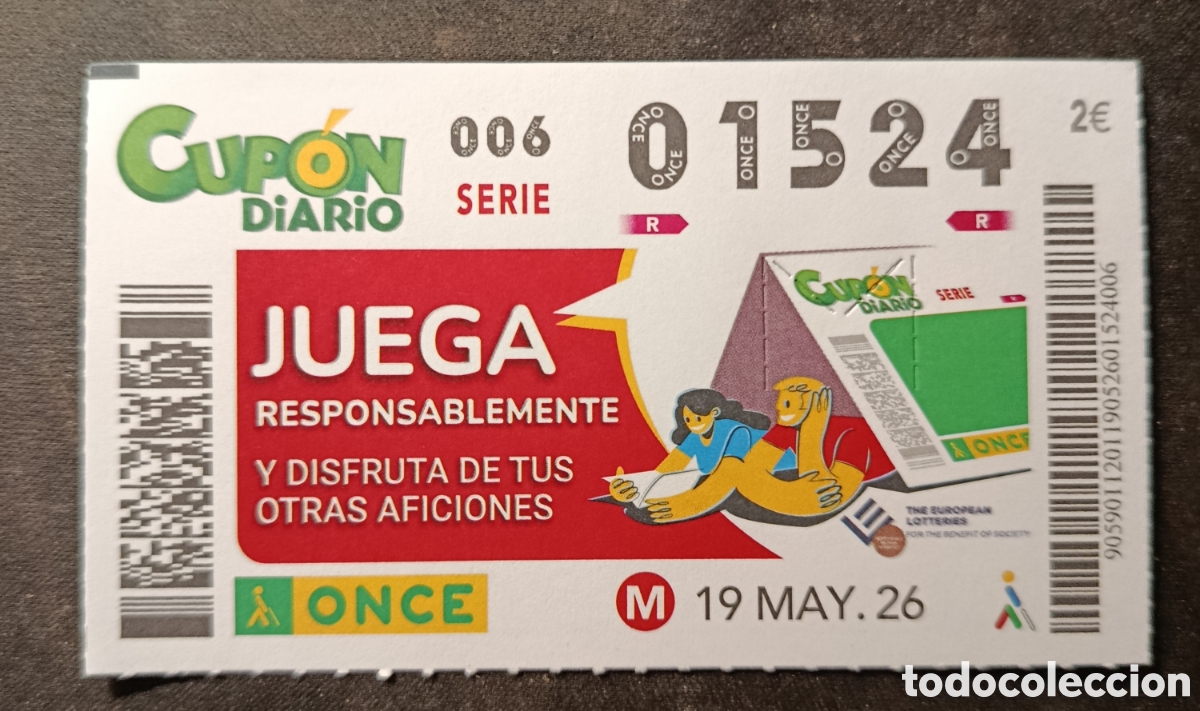 Cupones ONCE: N&deg; 01524 (19/MAYO/2026)