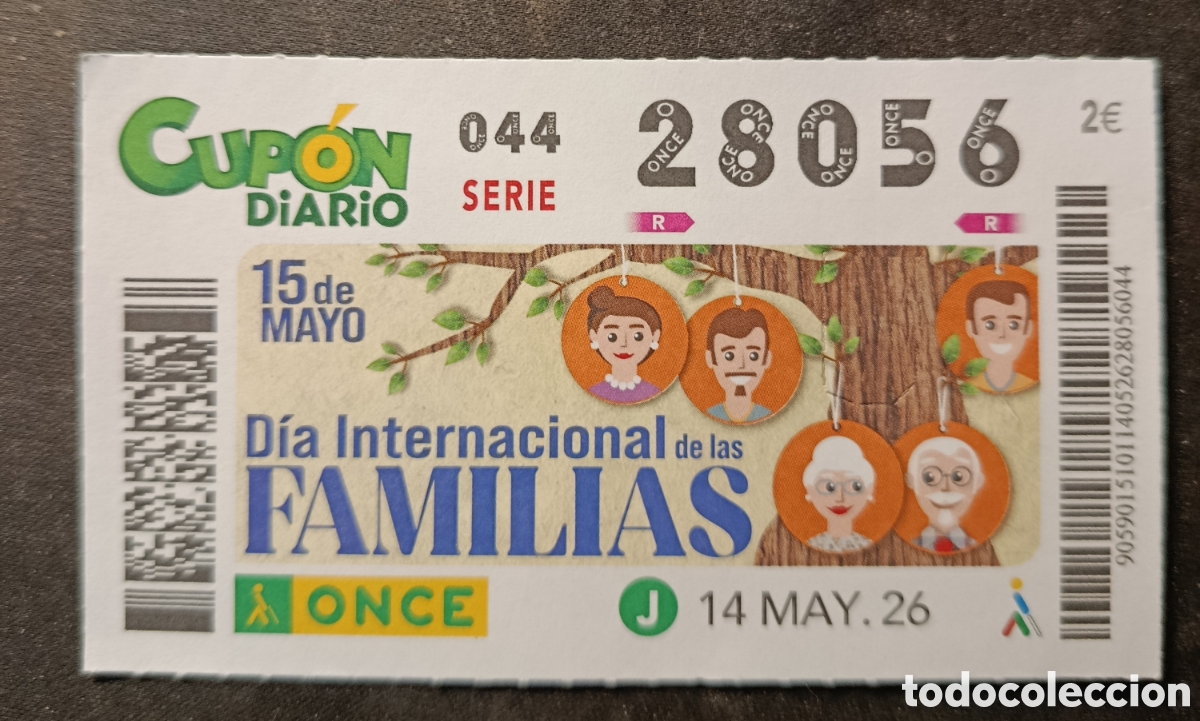 Cupones ONCE: N&deg; 28056 (14/MAYO/2026)