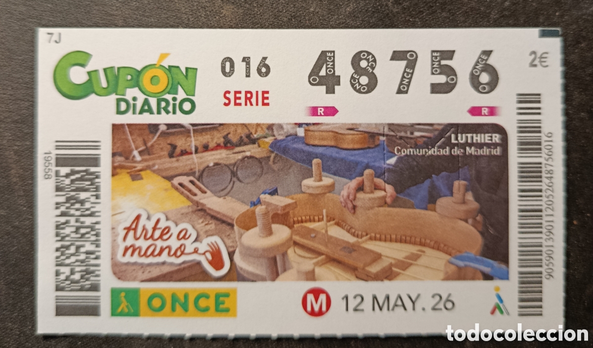 Cupones ONCE: N&deg; 48756 (12/MAYO/2026)-MADRID