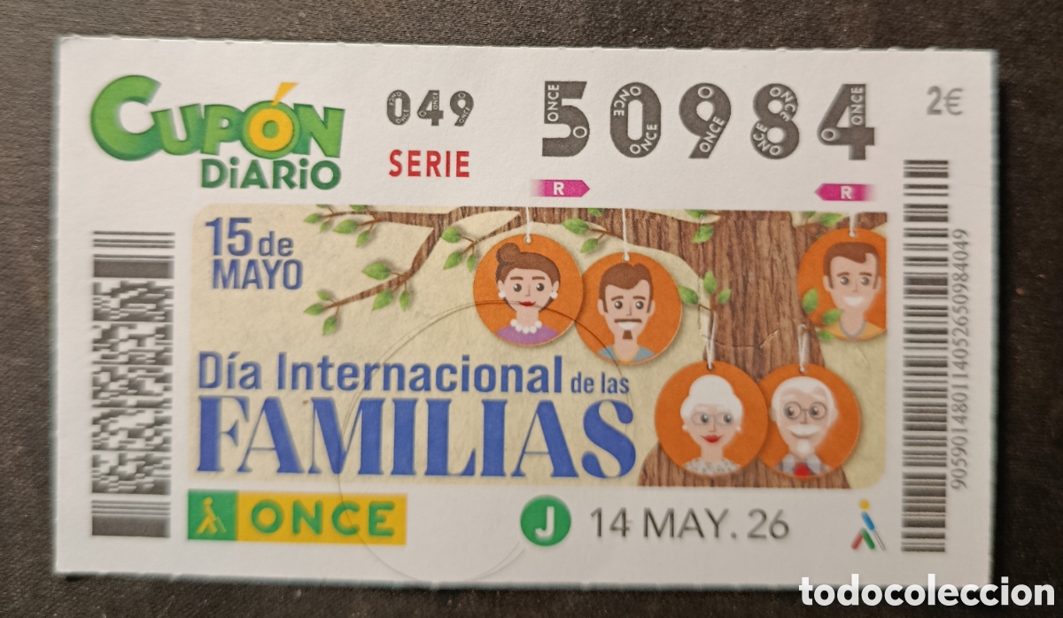Cupones ONCE: N&deg; 50984 (14/MAYO/2026)