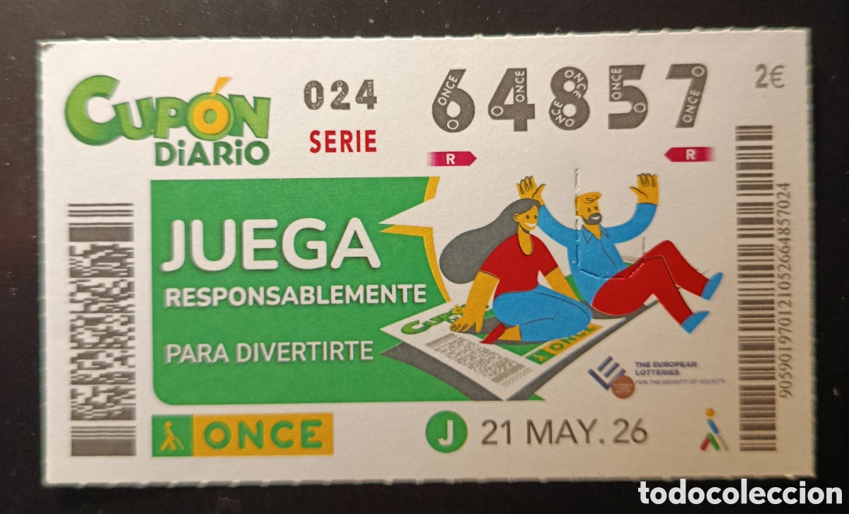 Cupones ONCE: N&deg; 64857 (21/MAYO/2026)