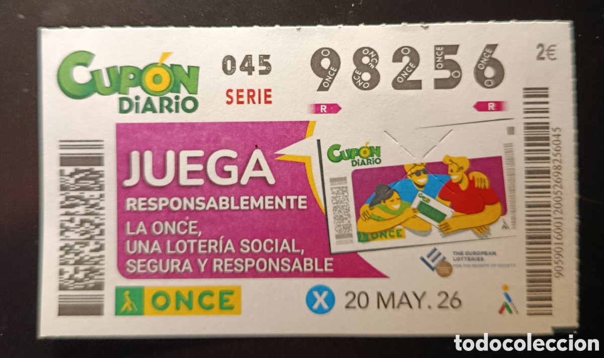 Cupones ONCE: N&deg; 98256 (20/MAYO/2026)