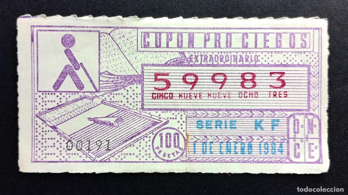Cupones ONCE: CUP&Oacute;N ONCE - 1-ENERO-1984 - EXTRAORDINARIO