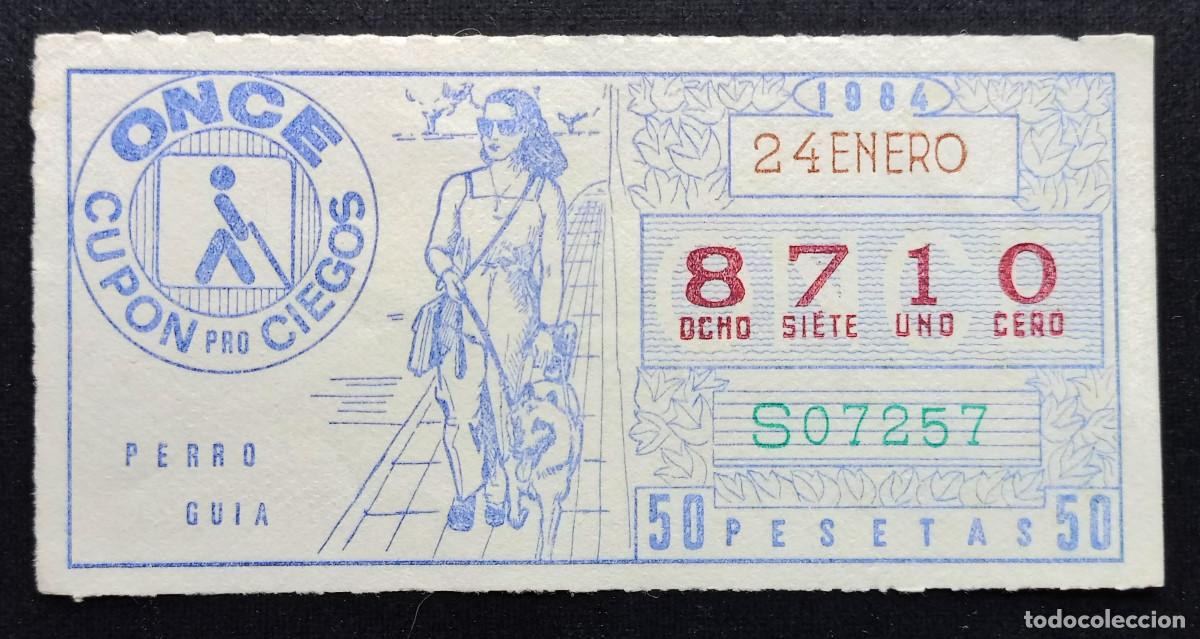 Cupones ONCE: CUP&Oacute;N ONCE - 24-ENERO-1984 - PERRO GUIA