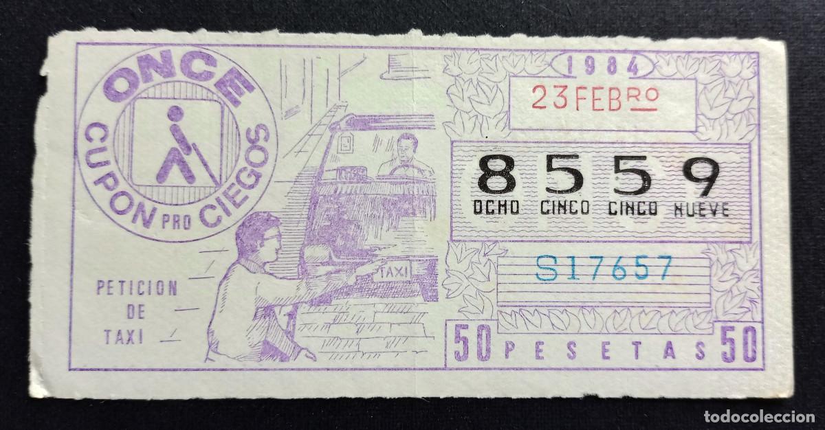 Cupones ONCE: CUP&Oacute;N ONCE - 23-FEBRERO-1984 - PETICION DE TAXI