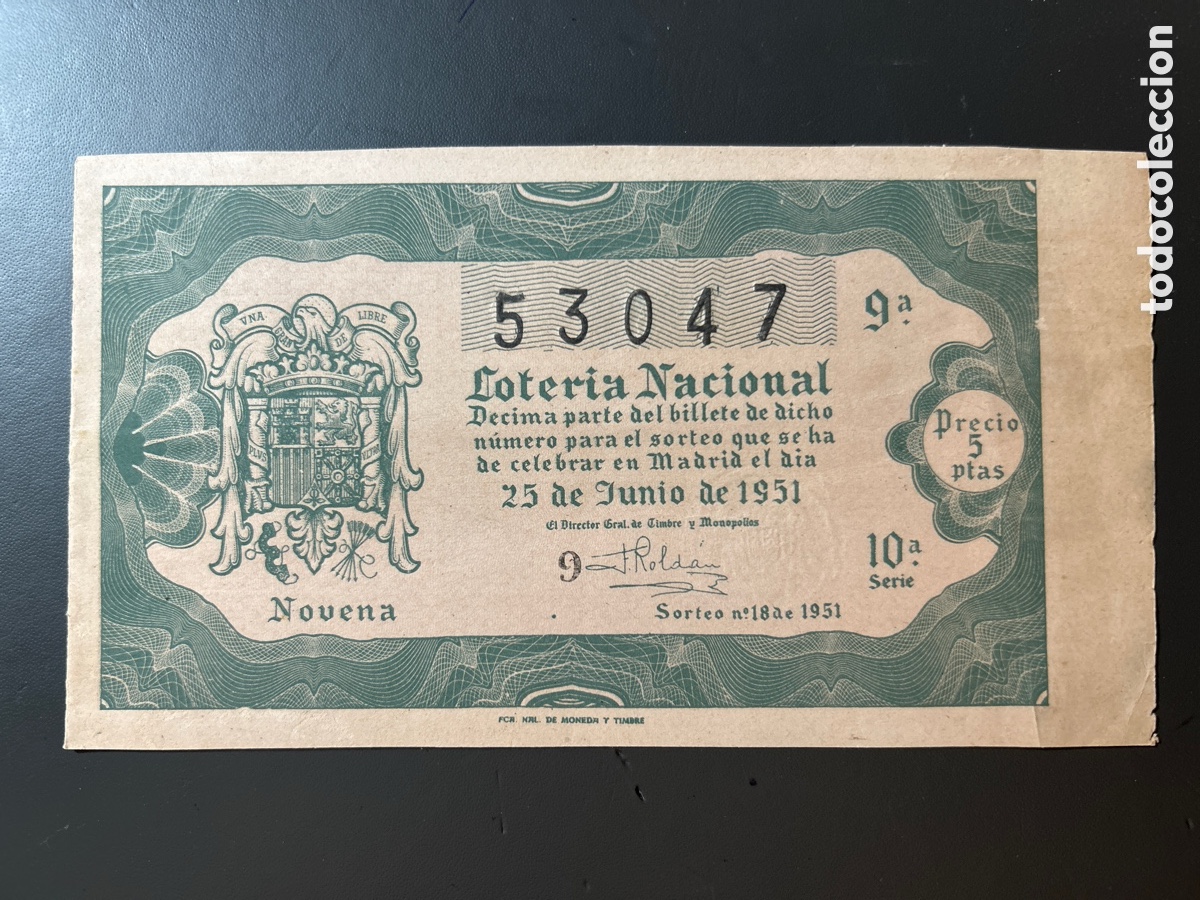 Cupones ONCE: Loteria A&ntilde;o 1951 Sorteo 18 Serie 10