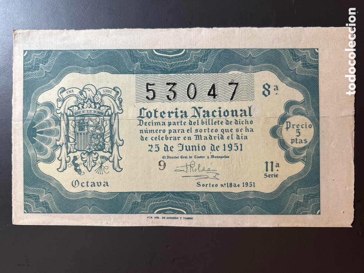 Cupones ONCE: Loteria A&ntilde;o 1951 Sorteo 18 Serie 11