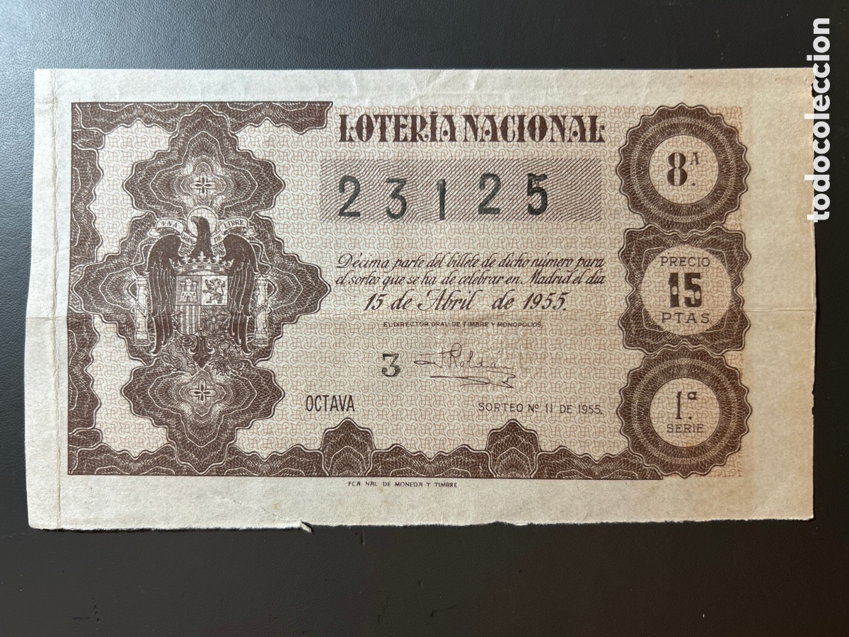 Cupones ONCE: Loteria A&ntilde;o 1955 Sorteo 11 Serie 1