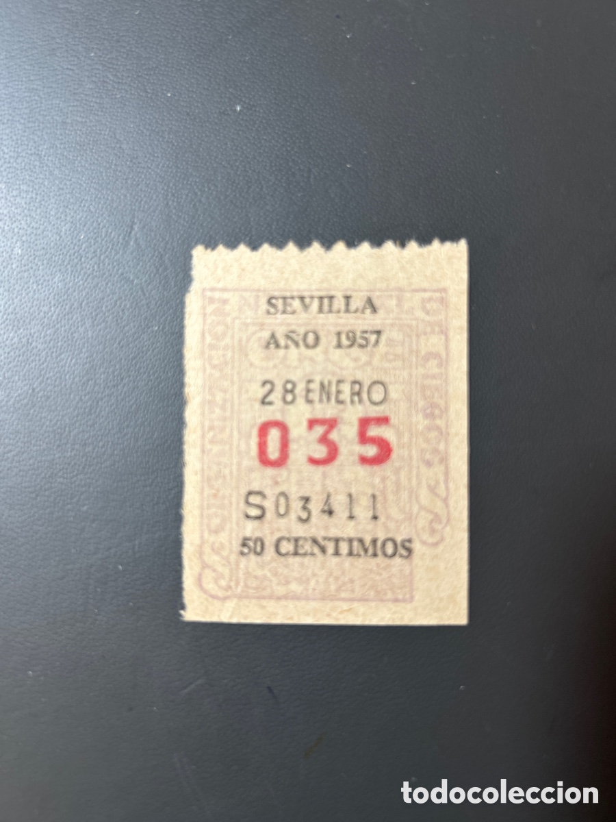 Cupones ONCE: Cupon Once A&ntilde;o 1957 Sevilla 28 Enero