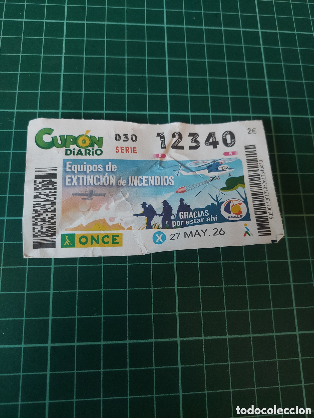 Coupon ONCE: EQUIPOS EXTINCI&Oacute;N INCENDIOS CUPON DIARIO ONCE 2026