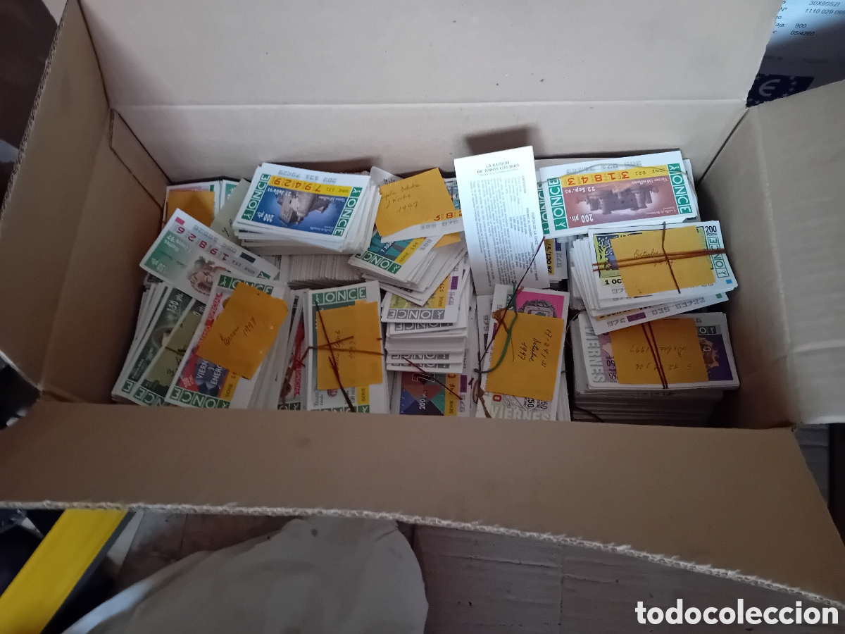 Cupones ONCE: lote cupones caja grande