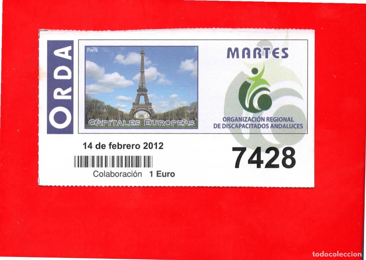 Cupones ONCE: Cup&oacute;n ORDA del A&Ntilde;O 2012