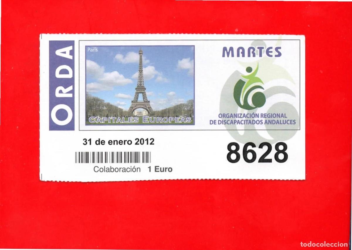 Cupones ONCE: Cup&oacute;n ORDA del A&Ntilde;O 2012