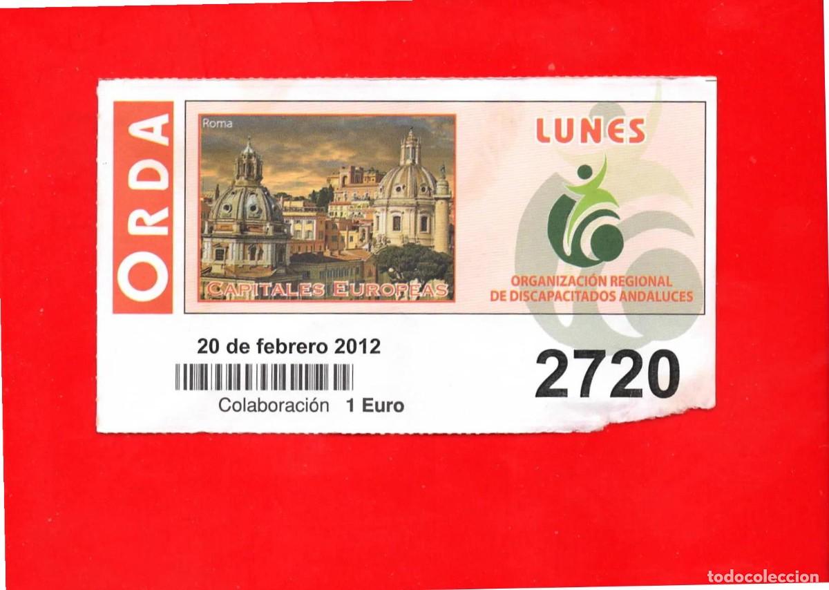Cupones ONCE: Cup&oacute;n ORDA del A&Ntilde;O 2012