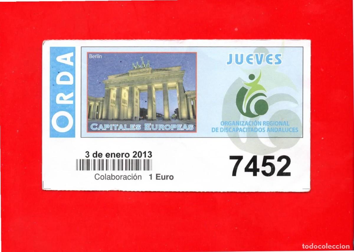 Cupones ONCE: Cup&oacute;n ORDA del A&Ntilde;O 2013