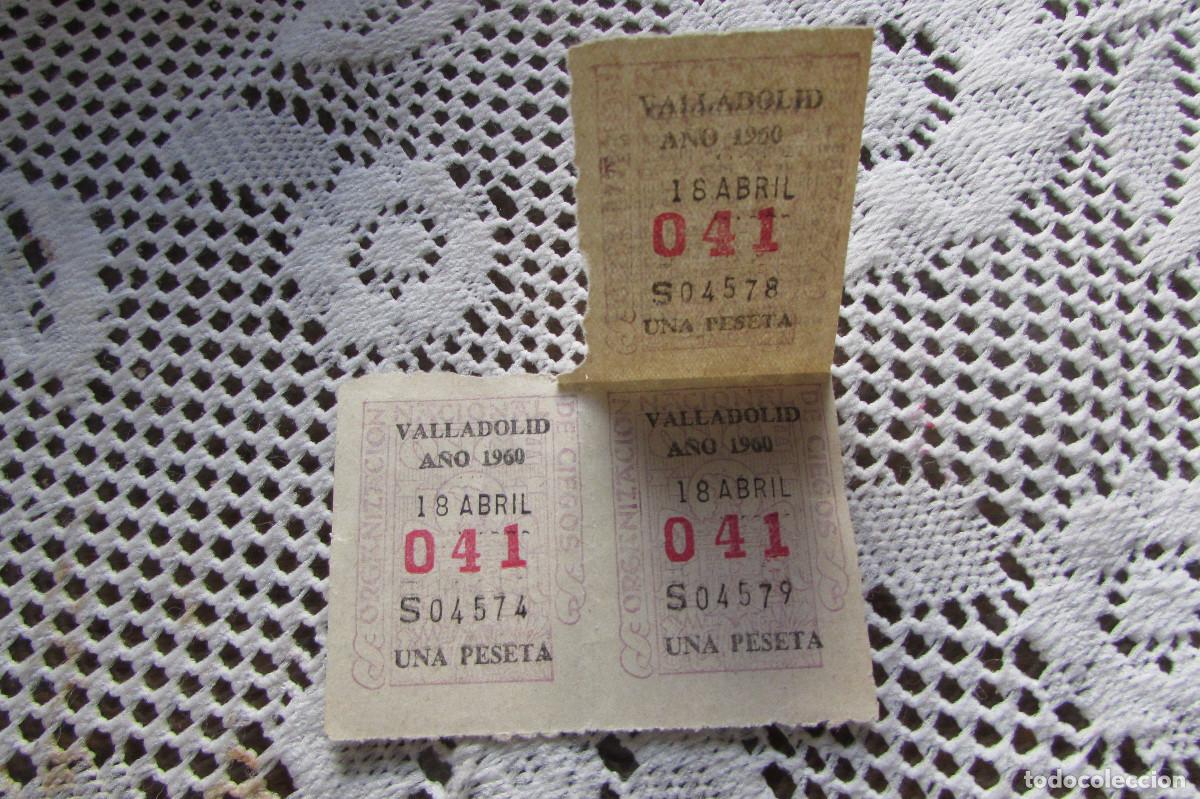 Cupones ONCE: Cupones de Ciegos. 1960 Valladolid