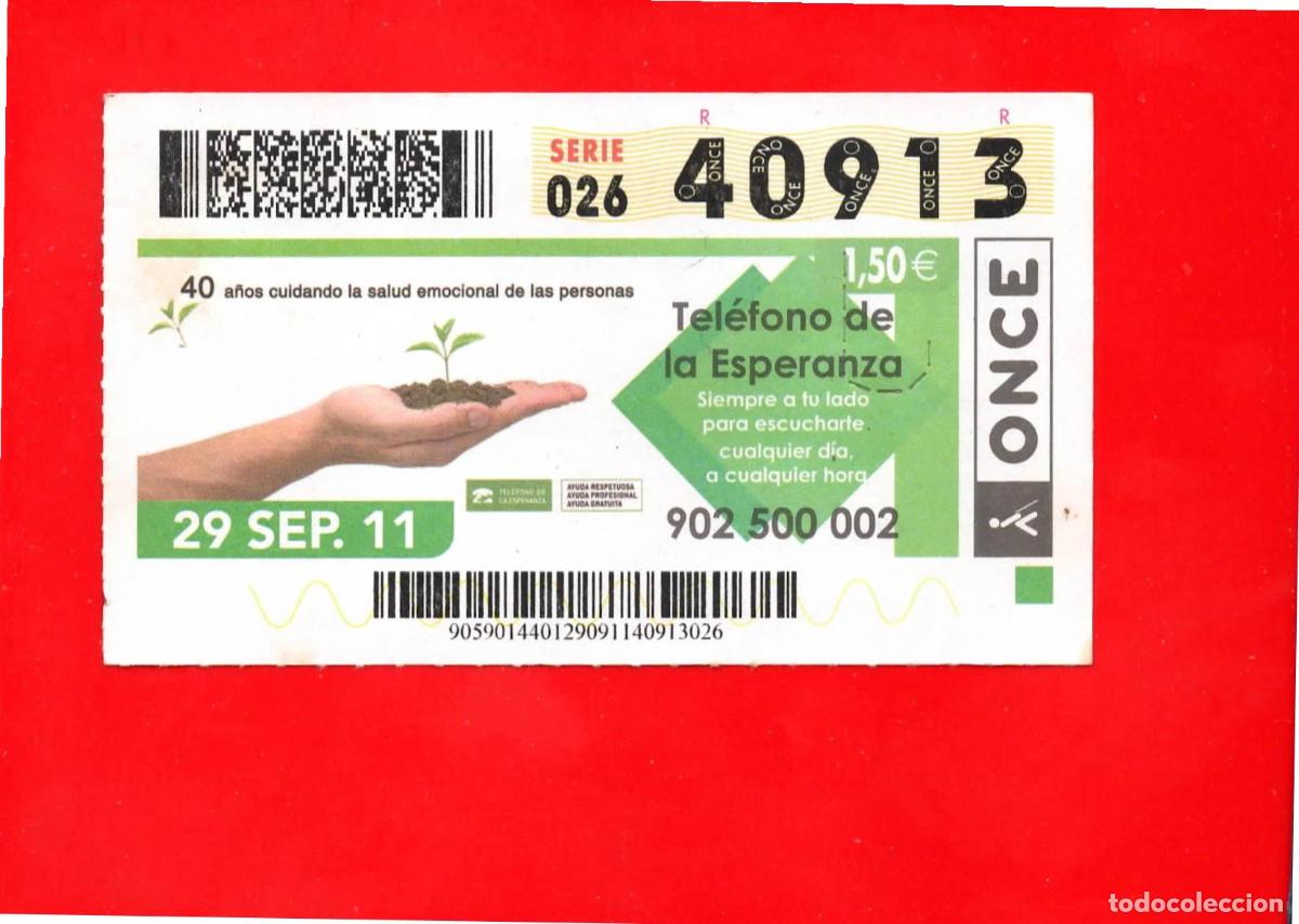Bilhetes ONCE: Cup&oacute;n ONCE 29 septiembre 2011