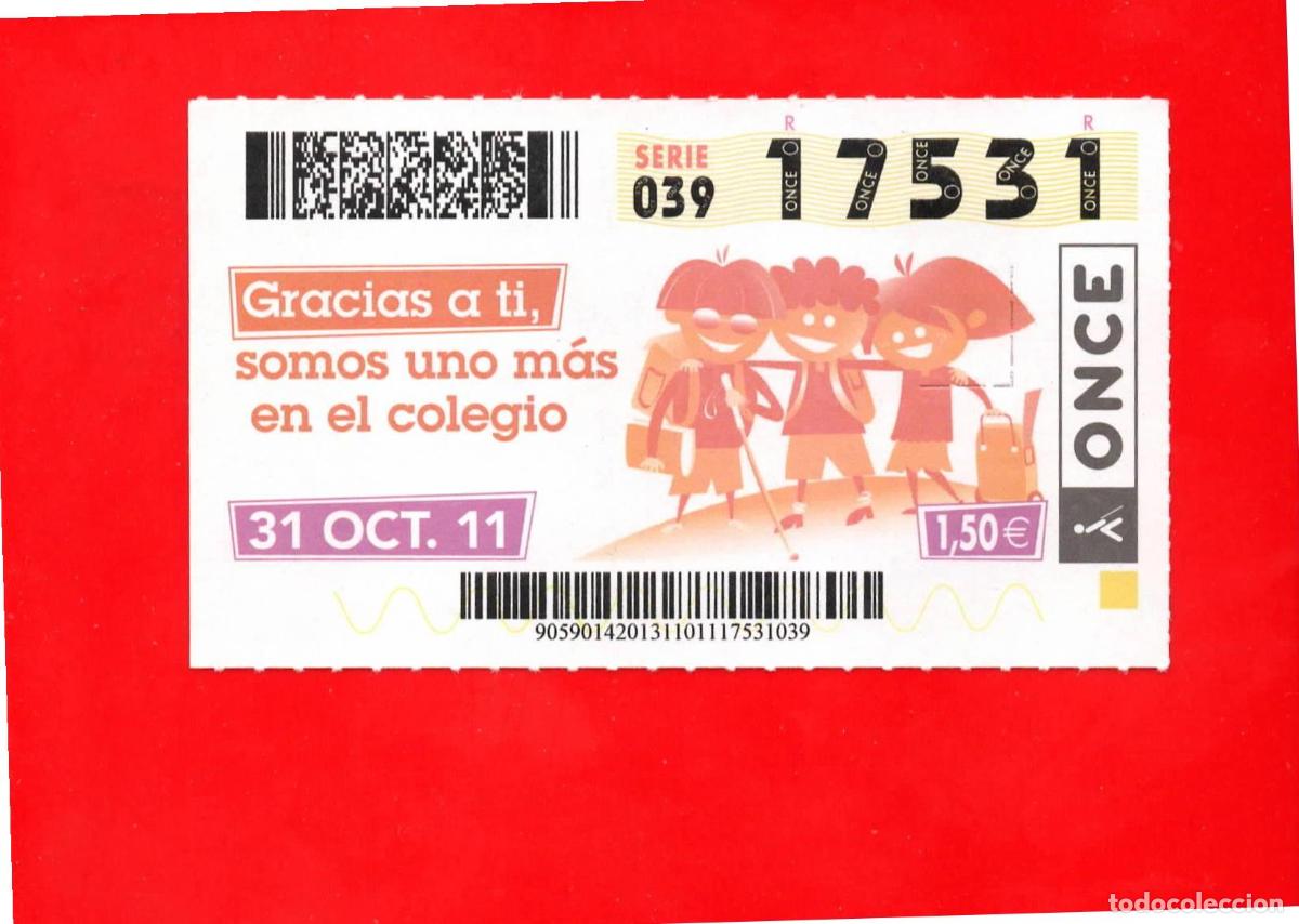 Bilhetes ONCE: Cup&oacute;n ONCE 31 octubre 2011