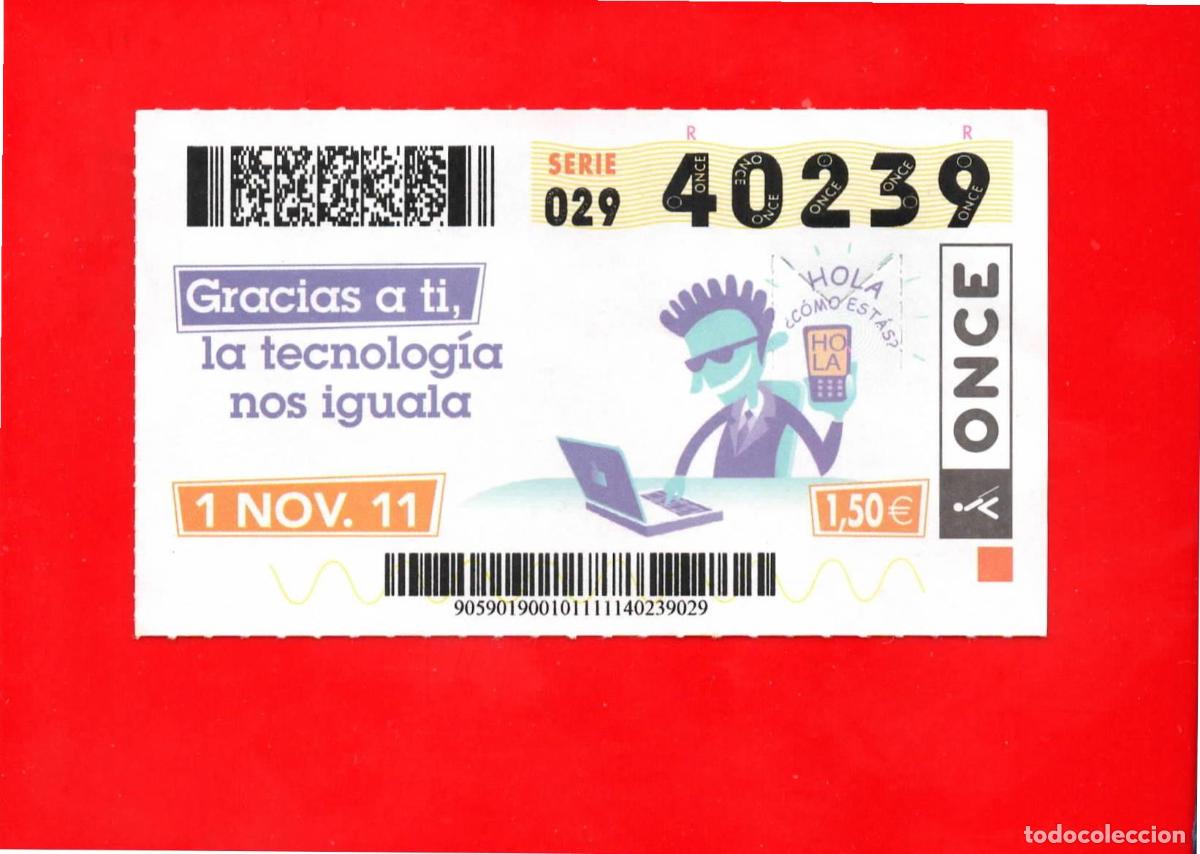 Bilhetes ONCE: Cup&oacute;n ONCE 01 noviembre 2011