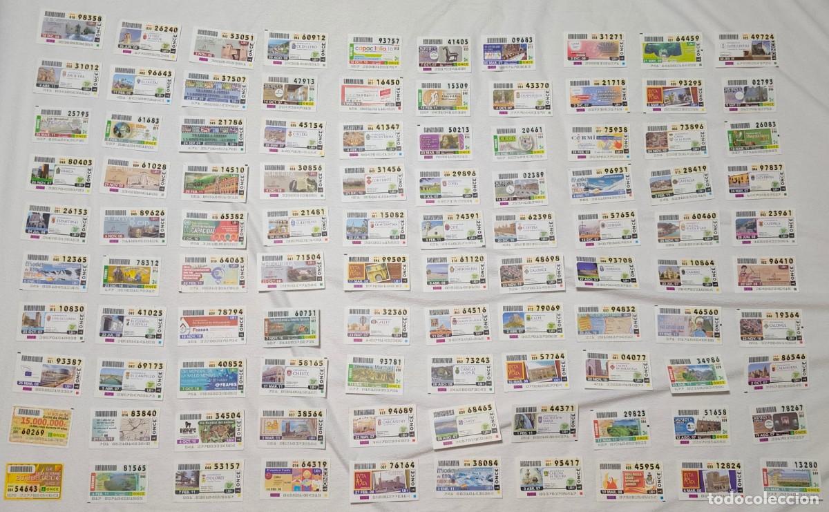 Cupones ONCE: LOTE DE 100 CUPONES DIFERENTES DE LA ONCE DE LOS A&Ntilde;OS 2005, 2006, 2007, 2008, 2009, 2010 Y 2011