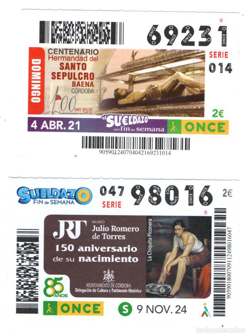 Cupones ONCE: DOS CUPONES ONCE. TEMA CORDOBA