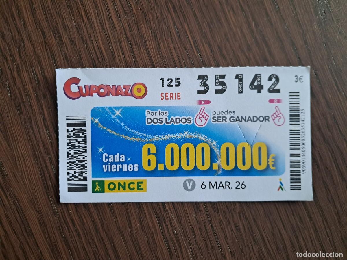 Cupones ONCE: cup&oacute;n once 06-03-26, cuponazo del viernes, n&ordm; 35.142.
