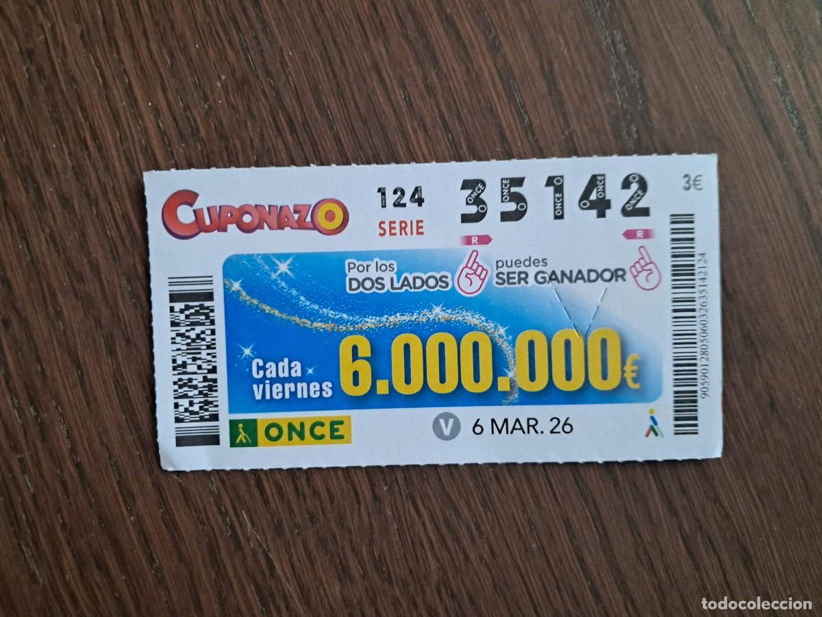 Cupones ONCE: cup&oacute;n once 06-03-26, cuponazo del viernes, n&ordm; 35.142.