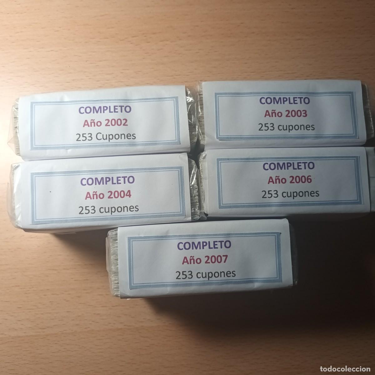 Cupones ONCE: Cupones Once a&ntilde;os 2002 al 2007 falta 2005