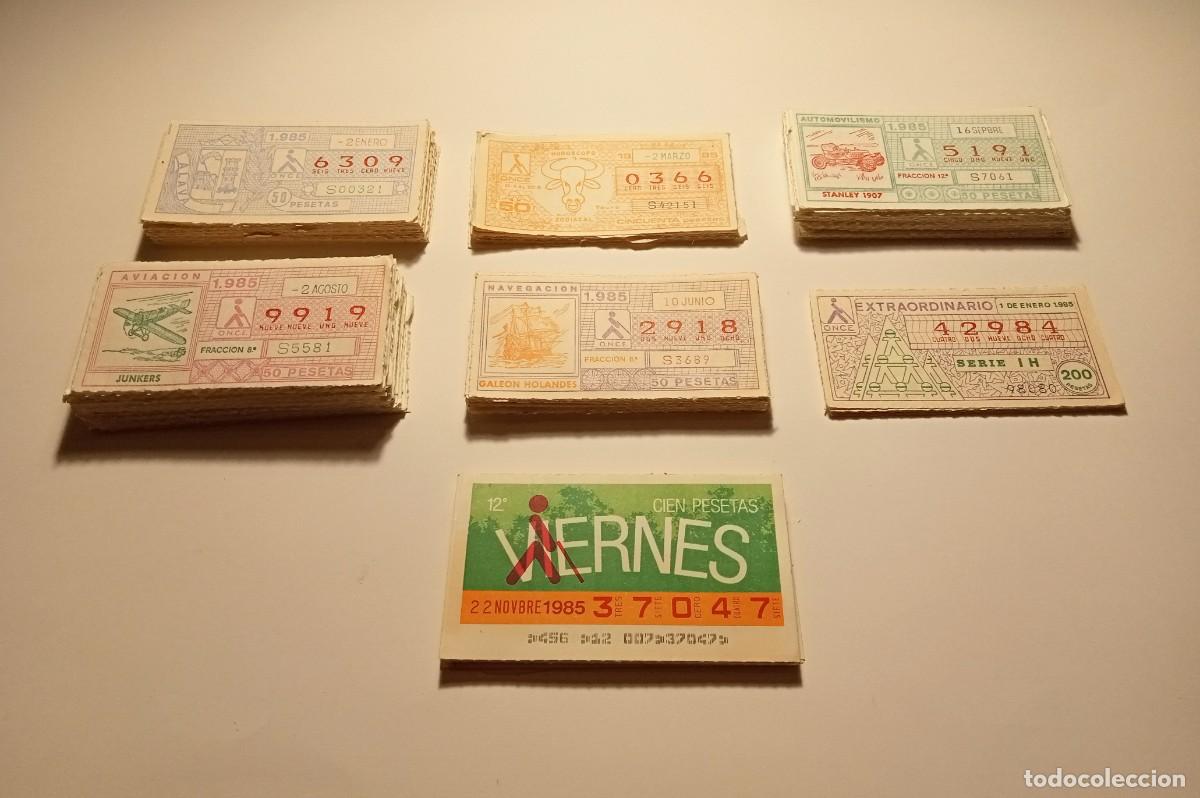 Cupones ONCE: 1985 - 329 CUPONES de la ONCE ONCE - CUPONES